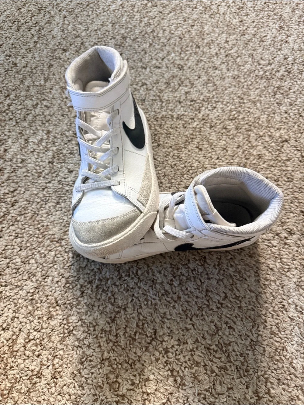 Nike Vandal High White Black Sneakers Kids Size 2Y